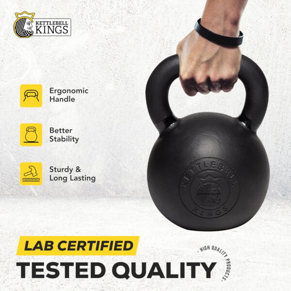 689b3924e858b6caeb2e73fc07c65b1b9a23fc009176b4135ee5c.jpg Kettlebell Kings Powder Coated Kettlebell Weights - 9-97 lb Strength Training Kettlebells for Men and Women - Hand Weights Workout Gym Equipment - Weights Set for Home Gym- New