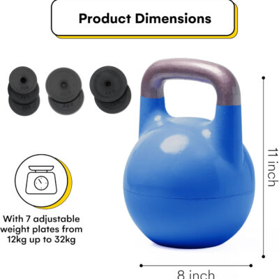 689b393309da8873b373c3411a0b8fe2e2e77ad6c571b8771eee3.jpg Kettlebell Kings Powder Coated Kettlebell Weights - 9-97 lb Strength Training Kettlebells for Men and Women - Hand Weights Workout Gym Equipment - Weights Set for Home Gym- New