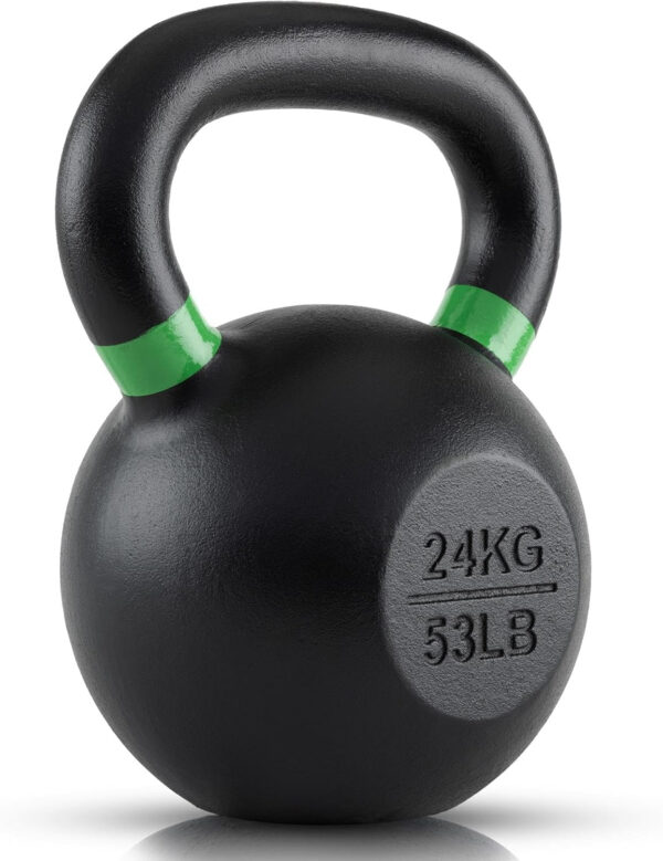 689b3972ac9af871ebb4e8873fffd299066177a2d29a7876f801e.jpg Single Cast Iron Kettlebell | Powder Coated - Wide Handle Weights for Core & Glute Workouts Swings, Squats, Deadlifts Strength, Endurance & Flexibility for Men & Women