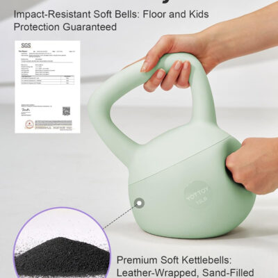 YOTTOY Soft Kettlebell,Kettlebell Anti-Slip Grip Weight for Home Workouts, Kettlebells Set Strength and Safety Guaranteed