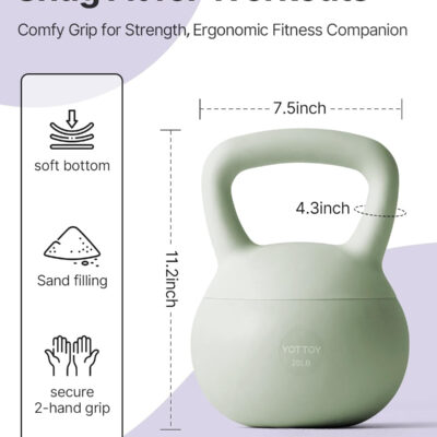 YOTTOY Soft Kettlebell,Kettlebell Anti-Slip Grip Weight for Home Workouts, Kettlebells Set Strength and Safety Guaranteed