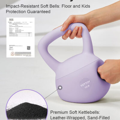 YOTTOY Soft Kettlebell,Kettlebell Anti-Slip Grip Weight for Home Workouts, Kettlebells Set Strength and Safety Guaranteed