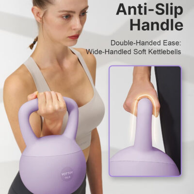 YOTTOY Soft Kettlebell,Kettlebell Anti-Slip Grip Weight for Home Workouts, Kettlebells Set Strength and Safety Guaranteed