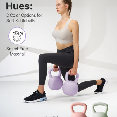 YOTTOY Soft Kettlebell,Kettlebell Anti-Slip Grip Weight for Home Workouts, Kettlebells Set Strength and Safety Guaranteed