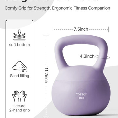 YOTTOY Soft Kettlebell,Kettlebell Anti-Slip Grip Weight for Home Workouts, Kettlebells Set Strength and Safety Guaranteed
