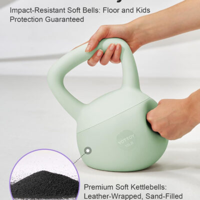 YOTTOY Soft Kettlebell,Kettlebell Anti-Slip Grip Weight for Home Workouts, Kettlebells Set Strength and Safety Guaranteed