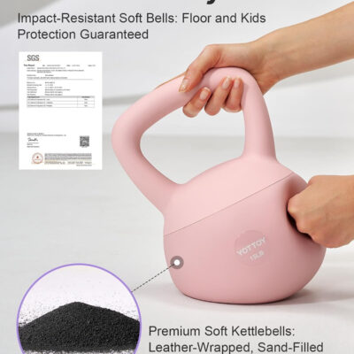 YOTTOY Soft Kettlebell,Kettlebell Anti-Slip Grip Weight for Home Workouts, Kettlebells Set Strength and Safety Guaranteed