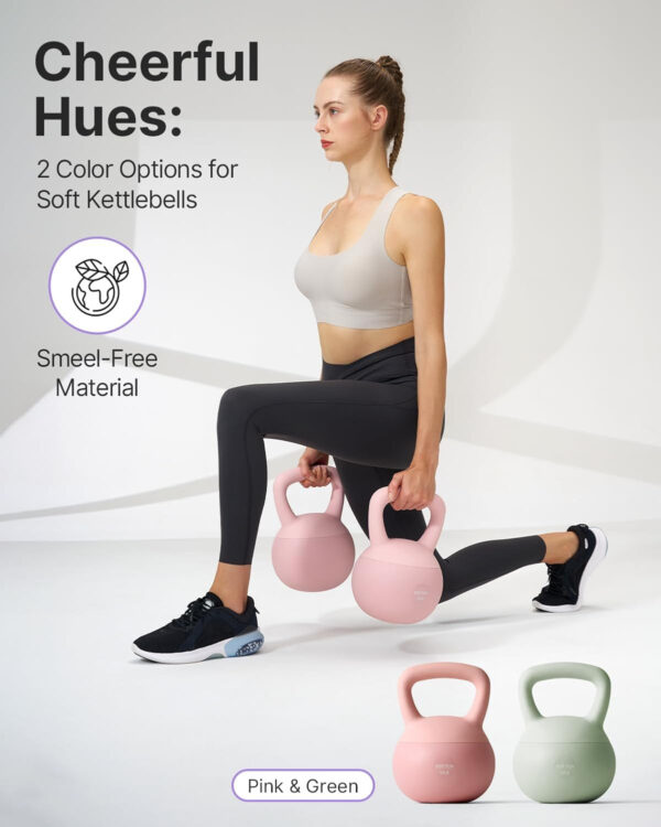 YOTTOY Soft Kettlebell,Kettlebell Anti-Slip Grip Weight for Home Workouts, Kettlebells Set Strength and Safety Guaranteed