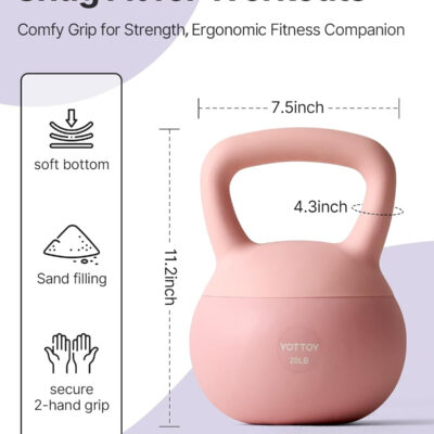 YOTTOY Soft Kettlebell,Kettlebell Anti-Slip Grip Weight for Home Workouts, Kettlebells Set Strength and Safety Guaranteed