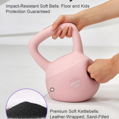 YOTTOY Soft Kettlebell,Kettlebell Anti-Slip Grip Weight for Home Workouts, Kettlebells Set Strength and Safety Guaranteed