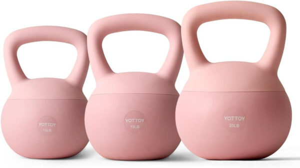 YOTTOY Soft Kettlebell,Kettlebell Anti-Slip Grip Weight for Home Workouts, Kettlebells Set Strength and Safety Guaranteed