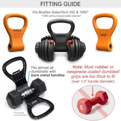 KETTLE GRYP - The Original - As Seen on SHARK TANK! Converts Your Dumbbells Into Kettlebells - Made in the USA - Dumbbell Grip Handle