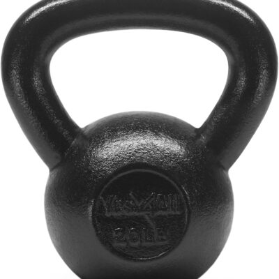 Yes4All Kettlebell Cast Iron Sets 5 - 10 - 15 - 20 - 25 - 30 lbs, Multi-Level from Beginners to Pros Kettlebell Set for Strength Training & Home Gym Equipment