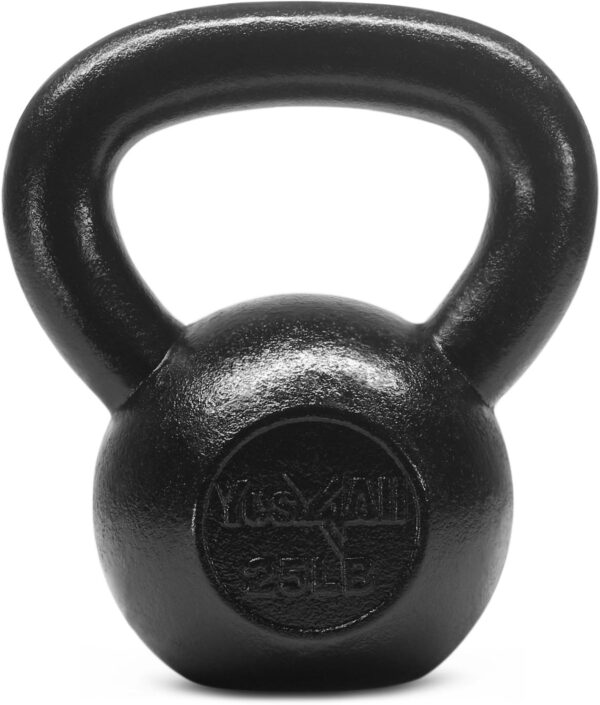Yes4All Kettlebell Cast Iron Sets 5 - 10 - 15 - 20 - 25 - 30 lbs, Multi-Level from Beginners to Pros Kettlebell Set for Strength Training & Home Gym Equipment