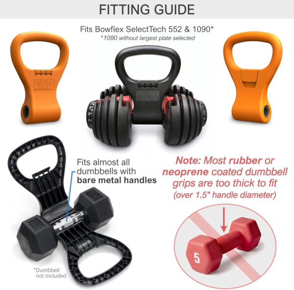 689b3b85d81768d5fd82a80a2baace3bb38f80605858833d1c47a.jpg KETTLE GRYP - The Original - As Seen on SHARK TANK! Converts Your Dumbbells Into Kettlebells - Made in the USA - Dumbbell Grip Handle