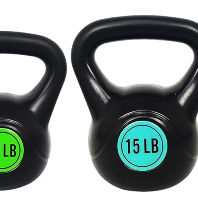 OLIXIS Kettlebell Set, Wide Grip Kettlebell Exercise Fitness Weight Set for Home Gym, Strength Training