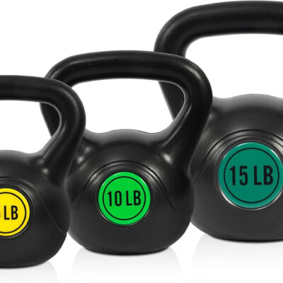 689b3bc8bd7c8ab2fd5916915ba00825712ea14a8f5e9de5c4770.jpg Fitvids Wide Grip 3-Piece or 4-Piece Kettlebell Exercise Fitness Weight Set, Include 5 lbs, 10 lbs, 15 lbs and 20 lbs, Set of 3 or Set of 4