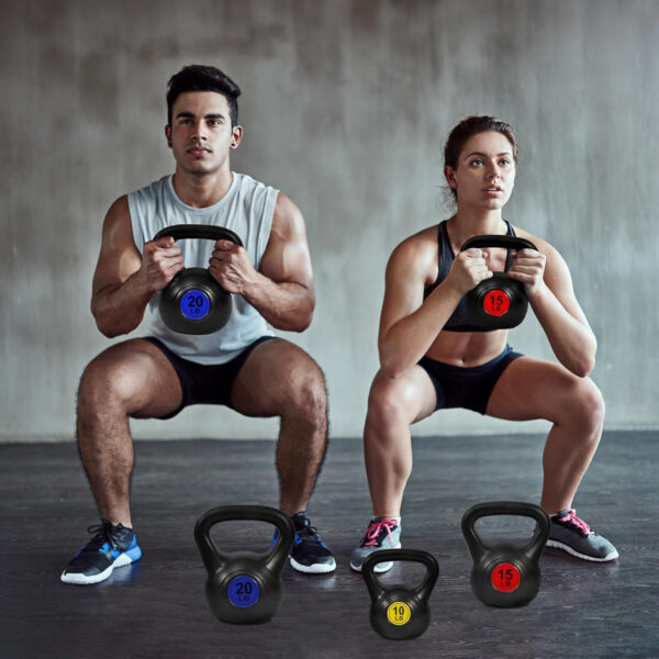 689b3be38b36ed91c8f1406e46cf76edf48056b47b4bf6157f2e1.jpg Fitvids Wide Grip 3-Piece or 4-Piece Kettlebell Exercise Fitness Weight Set, Include 5 lbs, 10 lbs, 15 lbs and 20 lbs, Set of 3 or Set of 4