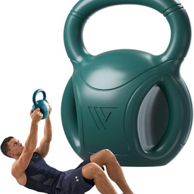 RUNWE 3 Handle Kettlebells Weight - Weight for Women Options 5, 10, 15 and 20 LB for Russian Twists AB Exercise, Weightlifting and Core Fitness Exercise Home Gym [Single in Sold]