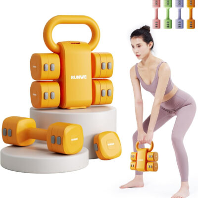 689b3d455ad19c431a3f43d295b90008f6b92195322e5ddd97fcd.jpg Lightweight Adjustable Dumbbell Kettlebell Set - 4 in 1 Free Weight Set with Kettlebell Grip Converter, Each 2.2 3.3 4.4 5.5lb Quick Change Weight Women Dumbbell Set for Small Spaces Home Gym