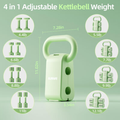 689b3d694e9c4a1087a9f8711948cb5de71c0ddbca6112532b25b.jpg Lightweight Adjustable Dumbbell Kettlebell Set - 4 in 1 Free Weight Set with Kettlebell Grip Converter, Each 2.2 3.3 4.4 5.5lb Quick Change Weight Women Dumbbell Set for Small Spaces Home Gym