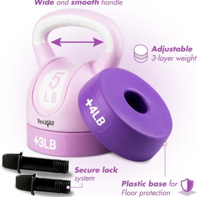 689b3e11dedf28ebde3f2a69ac0943d2353f426583f3e0c1894cb.jpg Yes4All Kettlebell Sets - Adjustable Kettlebell Set for Strength Training - Kettlebells Adjustable Weight for Versatile Workouts
