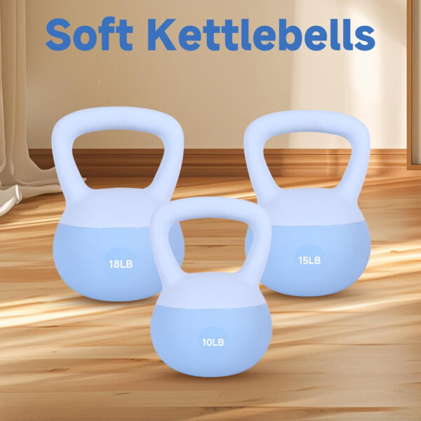 689b3e759ad991ea67e242cf24084d3793190f56456f59f5e1107.jpg Leikefitness Soft Kettlebells,Steel Shot Filled Weights for Women and Men,Color Coded Anti Slip Soft Kettlebells,Home workout