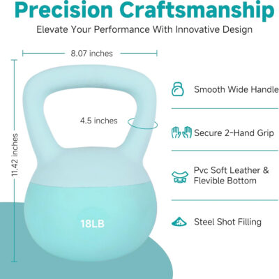 689b3e9029d3c4242b02883dd345a2cb764aee1b78a7d1eb6e07e.jpg Leikefitness Soft Kettlebells,Steel Shot Filled Weights for Women and Men,Color Coded Anti Slip Soft Kettlebells,Home workout