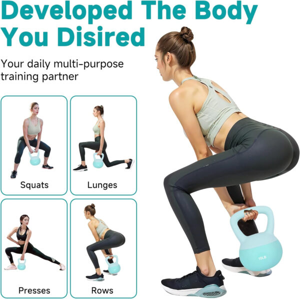 689b3e9b9f5920cc09e3d04e83a2adf04a5e720fc214f5c31d46f.jpg Leikefitness Soft Kettlebells,Steel Shot Filled Weights for Women and Men,Color Coded Anti Slip Soft Kettlebells,Home workout