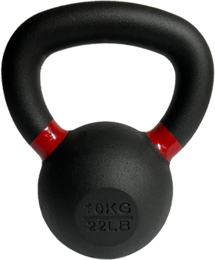 Fitness First Powder Coated Cast Iron Kettlebells - Powder Coated for Durability, Available in Multiple Weights - Ideal for Strength Training and Conditioning