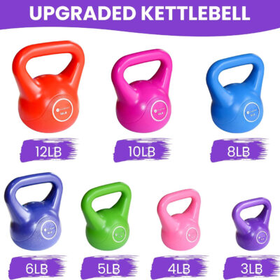689b3ed1e421b6046ac64300a35556e9c509e7ffe7ea5448f1415.jpg GYMENIST Exercise Kettlebell Fitness Workout Body Equipment Choose Your Weight Size(12 LB)