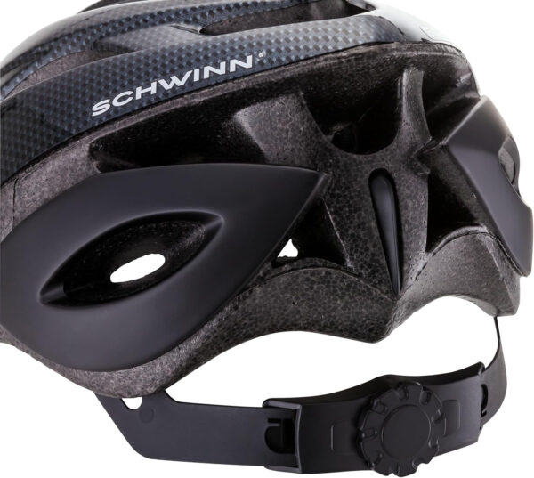 Schwinn Thrasher Helmet for Adults, Size 58-62 cm for Riders Ages 14+, Microshell, Adjustable Dial & Straps, Interior Padding, Air Vents, Lighted or Unlit, Visor, Adult Bike Helmet