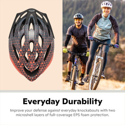 Schwinn Thrasher Helmet for Adults, Size 58-62 cm for Riders Ages 14+, Microshell, Adjustable Dial & Straps, Interior Padding, Air Vents, Lighted or Unlit, Visor, Adult Bike Helmet