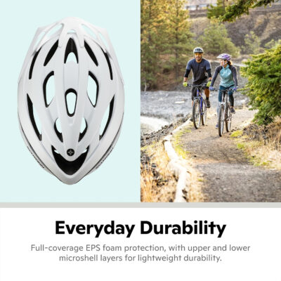 Schwinn Thrasher Helmet for Adults, Size 58-62 cm for Riders Ages 14+, Microshell, Adjustable Dial & Straps, Interior Padding, Air Vents, Lighted or Unlit, Visor, Adult Bike Helmet