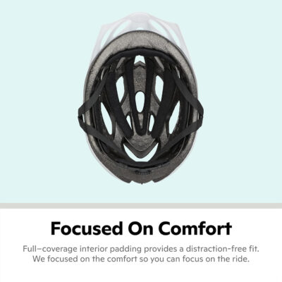 Schwinn Thrasher Helmet for Adults, Size 58-62 cm for Riders Ages 14+, Microshell, Adjustable Dial & Straps, Interior Padding, Air Vents, Lighted or Unlit, Visor, Adult Bike Helmet