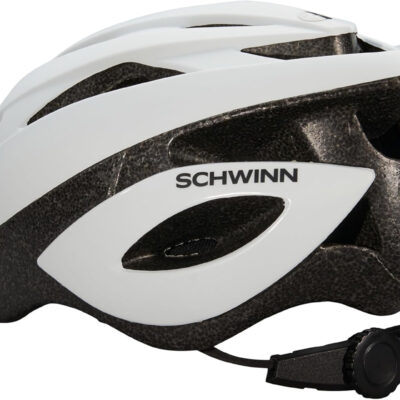 Schwinn Thrasher Helmet for Adults, Size 58-62 cm for Riders Ages 14+, Microshell, Adjustable Dial & Straps, Interior Padding, Air Vents, Lighted or Unlit, Visor, Adult Bike Helmet
