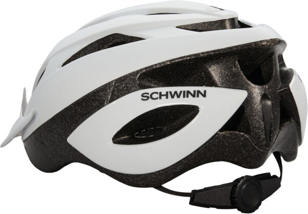 Schwinn Thrasher Helmet for Adults, Size 58-62 cm for Riders Ages 14+, Microshell, Adjustable Dial & Straps, Interior Padding, Air Vents, Lighted or Unlit, Visor, Adult Bike Helmet