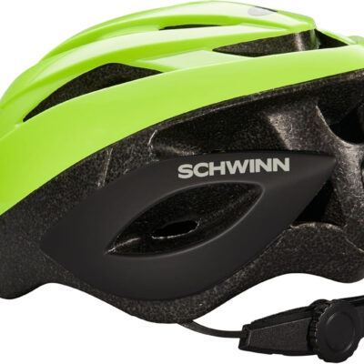Schwinn Thrasher Helmet for Adults, Size 58-62 cm for Riders Ages 14+, Microshell, Adjustable Dial & Straps, Interior Padding, Air Vents, Lighted or Unlit, Visor, Adult Bike Helmet