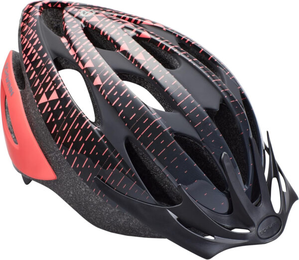 Schwinn Thrasher Helmet for Adults, Size 58-62 cm for Riders Ages 14+, Microshell, Adjustable Dial & Straps, Interior Padding, Air Vents, Lighted or Unlit, Visor, Adult Bike Helmet