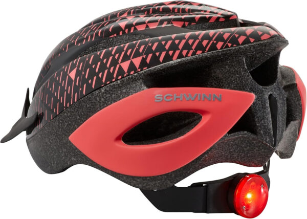 Schwinn Thrasher Helmet for Adults, Size 58-62 cm for Riders Ages 14+, Microshell, Adjustable Dial & Straps, Interior Padding, Air Vents, Lighted or Unlit, Visor, Adult Bike Helmet