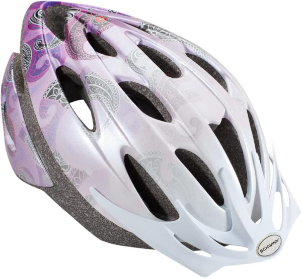 Schwinn Thrasher Helmet for Adults, Size 58-62 cm for Riders Ages 14+, Microshell, Adjustable Dial & Straps, Interior Padding, Air Vents, Lighted or Unlit, Visor, Adult Bike Helmet