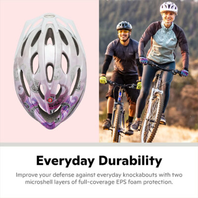 Schwinn Thrasher Helmet for Adults, Size 58-62 cm for Riders Ages 14+, Microshell, Adjustable Dial & Straps, Interior Padding, Air Vents, Lighted or Unlit, Visor, Adult Bike Helmet