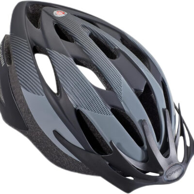 Schwinn Thrasher Helmet for Adults, Size 58-62 cm for Riders Ages 14+, Microshell, Adjustable Dial & Straps, Interior Padding, Air Vents, Lighted or Unlit, Visor, Adult Bike Helmet