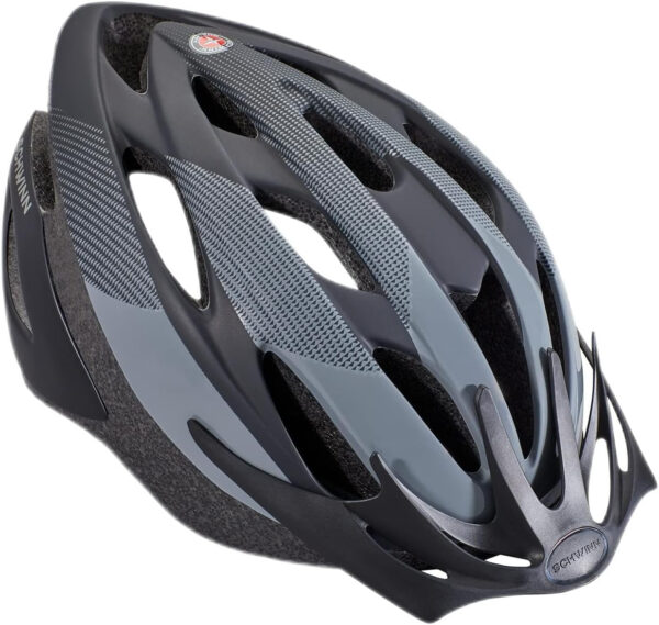 Schwinn Thrasher Helmet for Adults, Size 58-62 cm for Riders Ages 14+, Microshell, Adjustable Dial & Straps, Interior Padding, Air Vents, Lighted or Unlit, Visor, Adult Bike Helmet