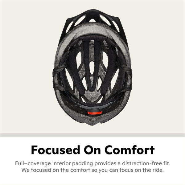 Schwinn Thrasher Helmet for Adults, Size 58-62 cm for Riders Ages 14+, Microshell, Adjustable Dial & Straps, Interior Padding, Air Vents, Lighted or Unlit, Visor, Adult Bike Helmet