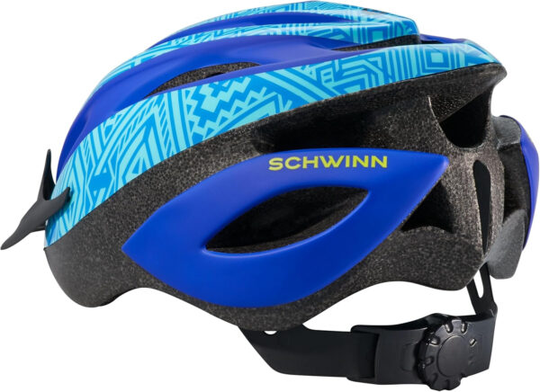 Schwinn Thrasher Helmet for Adults, Size 58-62 cm for Riders Ages 14+, Microshell, Adjustable Dial & Straps, Interior Padding, Air Vents, Lighted or Unlit, Visor, Adult Bike Helmet