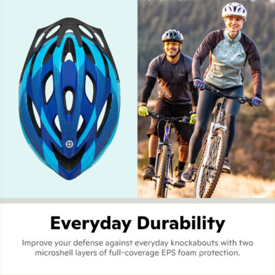 Schwinn Thrasher Helmet for Adults, Size 58-62 cm for Riders Ages 14+, Microshell, Adjustable Dial & Straps, Interior Padding, Air Vents, Lighted or Unlit, Visor, Adult Bike Helmet