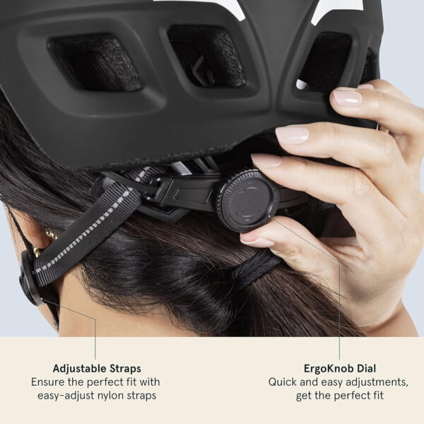 Retrospec Lennon Bike Helmet with LED Safety Light Adjustable Dial & Removable Visor