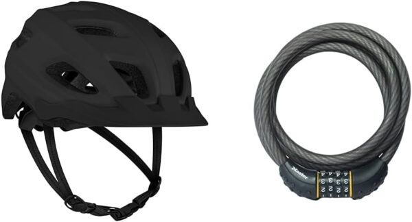 Retrospec Lennon Bike Helmet with LED Safety Light Adjustable Dial & Removable Visor
