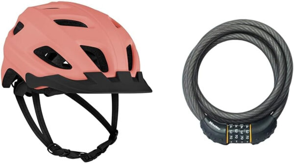 Retrospec Lennon Bike Helmet with LED Safety Light Adjustable Dial & Removable Visor